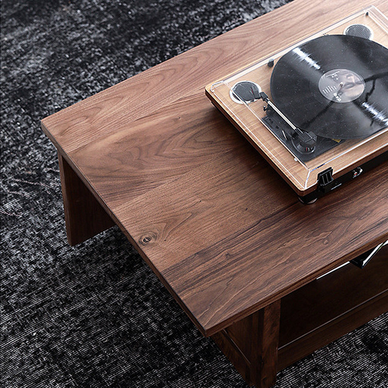 Table basse en bois massif Simple Leisure