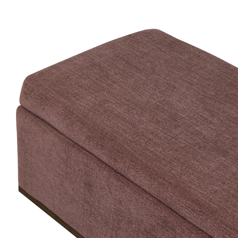 Navi Upholstered Storage Bench, Laughlin Plum