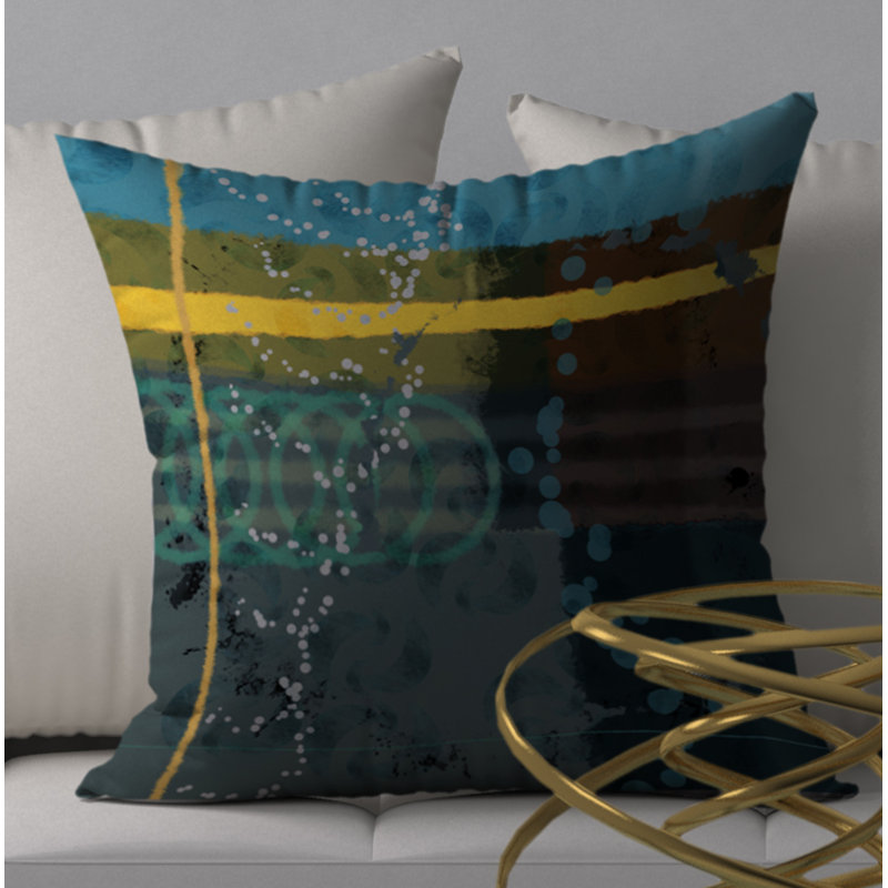 Housse de coussin décoratif carrée U Rosy, 18 po x 18 po
