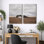 Œuvre de paysage minimaliste de maison rustique, photos de salon, impression sur toile giclée sur toile encadrée