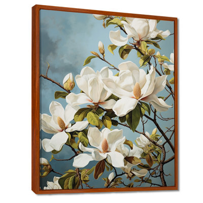 Blanc, jaune, magnolia, magnolia, harmonie - magnolia, art mural