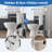 19＂tall Rear Outlet Toilet With 600w Macerator Pump, Two-piece Upflush Toilet With 4 Water Inlet For Basement
