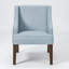 Fauteuil d'appoint rembourré l 24 po avec pieds en bois massif MCM-1372187837