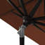 Parasol de patio en bronze 11 pieds avec manivelle en aluminium Henné Sunbrella-1548542990
