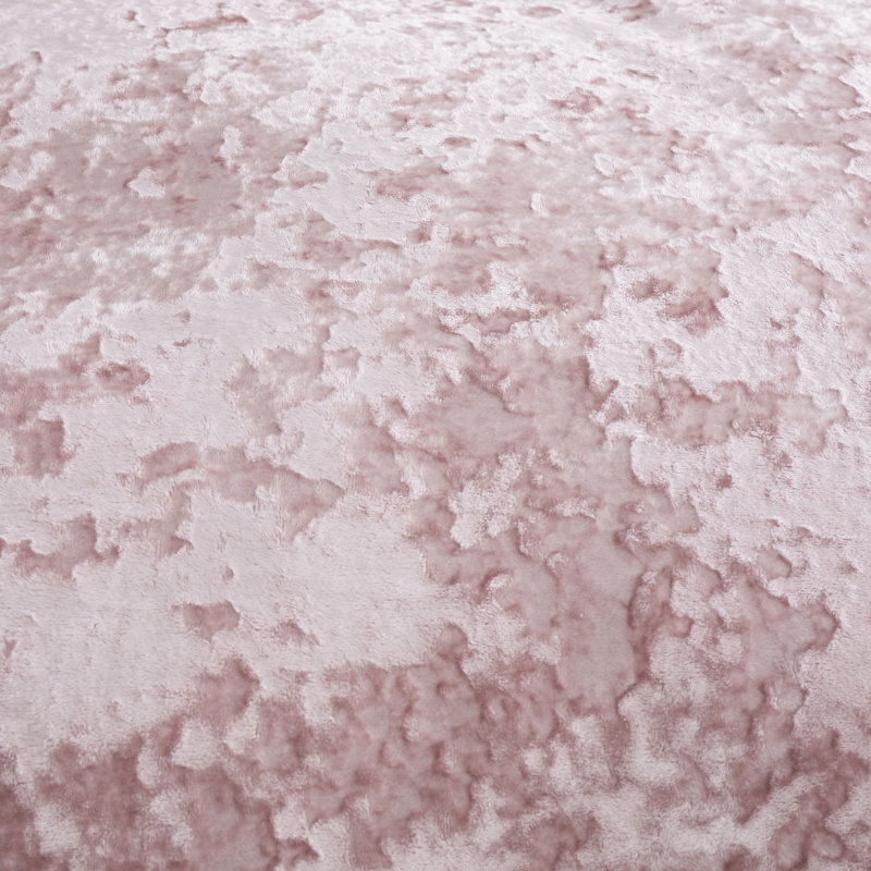 Crushed Velvet Duvet Cover Set with Pillowcases, King Duvet Cover + 2 Standard Pillowcases, Blush