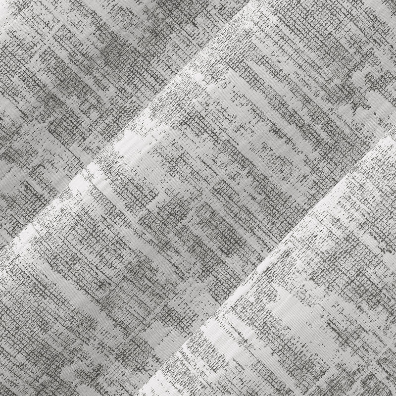 Sun Zero Parrish Distressed Grid Thermal Extreme 100% Blackout Grommet Curtain Panel, Gray, 40" W x 84" L