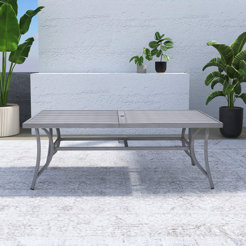 Modern Square Aluminum Dining Table
