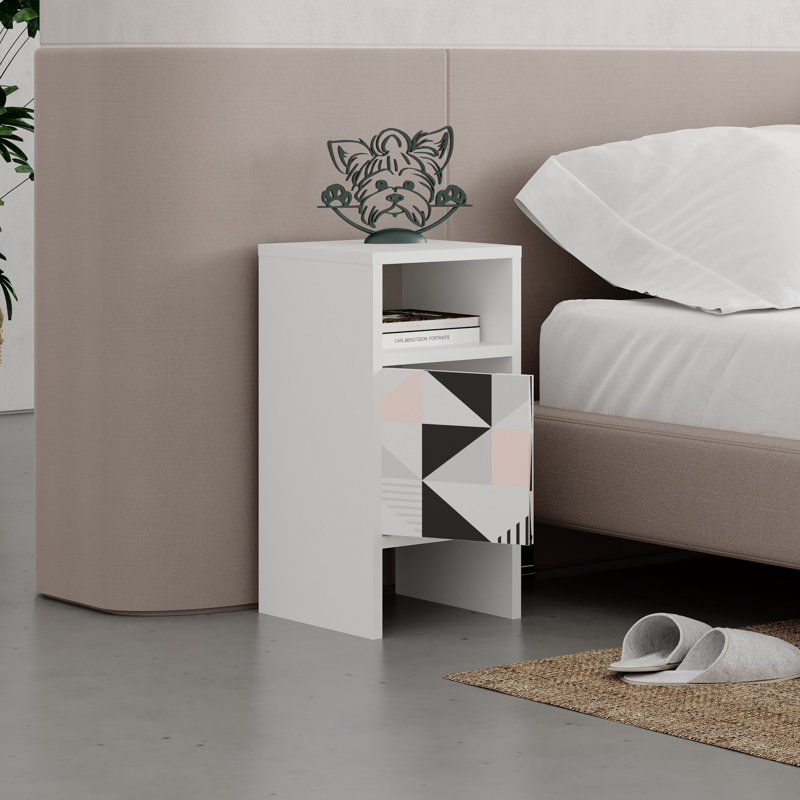 Table de chevet blanche 23 po