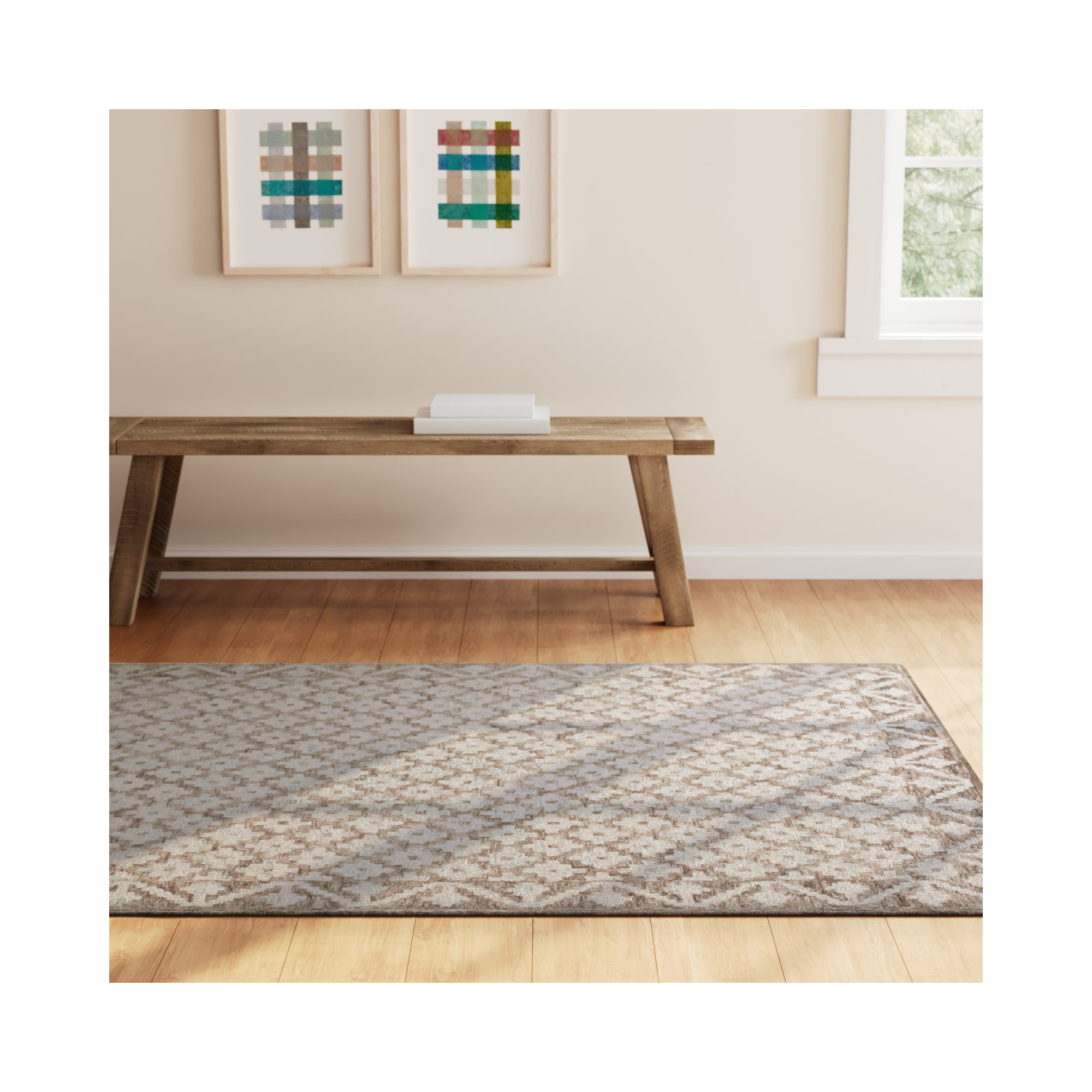 Heath Handmade Rug, Rectangle 5' x 8'