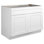 Armoire de cuisine avec base d'évier de style shaker non assemblé Brookings par Design House, blanc