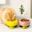 100% Handmade Ceramic material 5.9''Flower Shape Cat Yellow Bowl-118806499