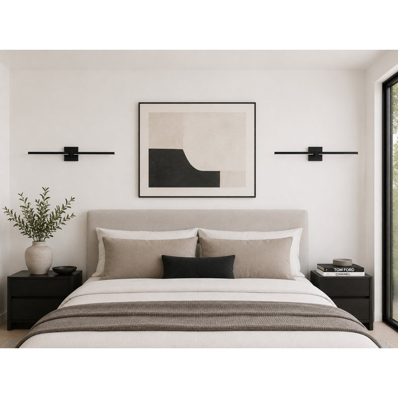 LED Armed Sconce, Black