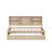 Twin Size Bed Frame With Side Bookshelves, Two Drawers, And Built-In USB Port For Natural Color