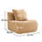 Armless Sofa W/Pillow Teddy Fabric-Camel-2084506717