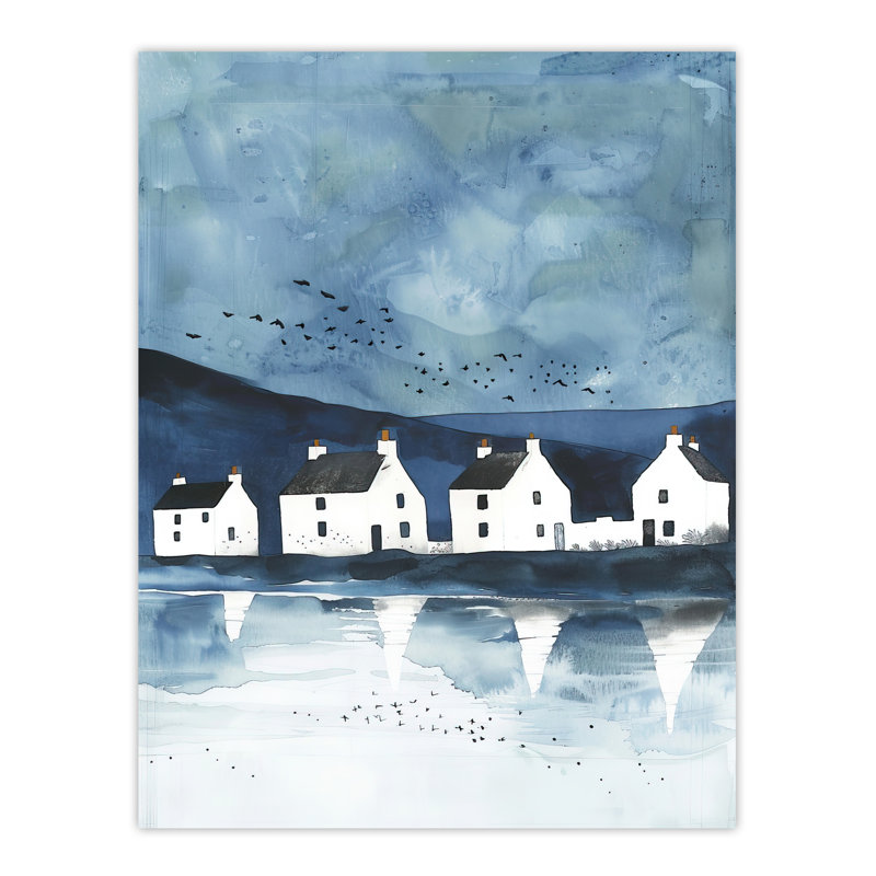 Fisherman Cottages Isle of Jura Scotland Wall Art Print