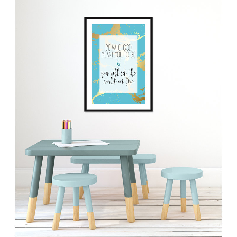 «Set the World», art encadré, H 36,5 po x l 26,5 po x P 0,63 po, Encadré de boîte noir
