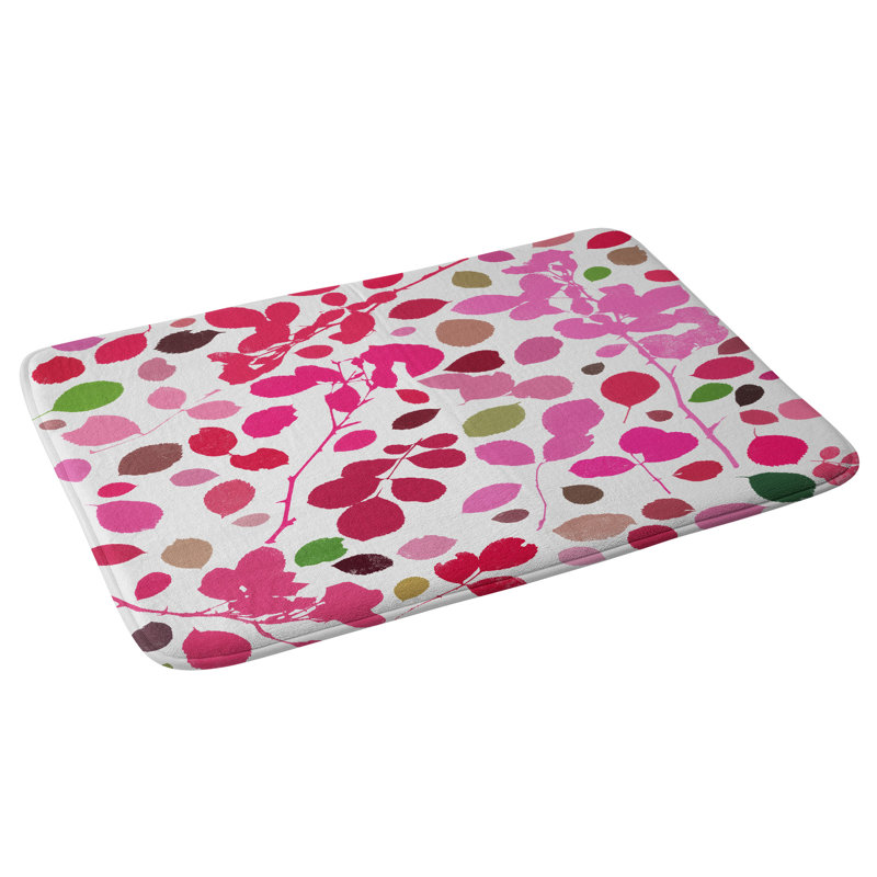 Tapis pour salle de bain, Rose / Vert