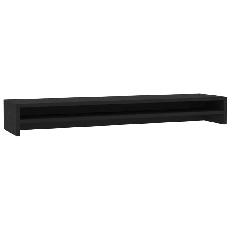 Dorle Wood Stackable Monitor Stand, Black
