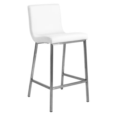 Folkston Upholstered Counter Stool with Metal Frame
