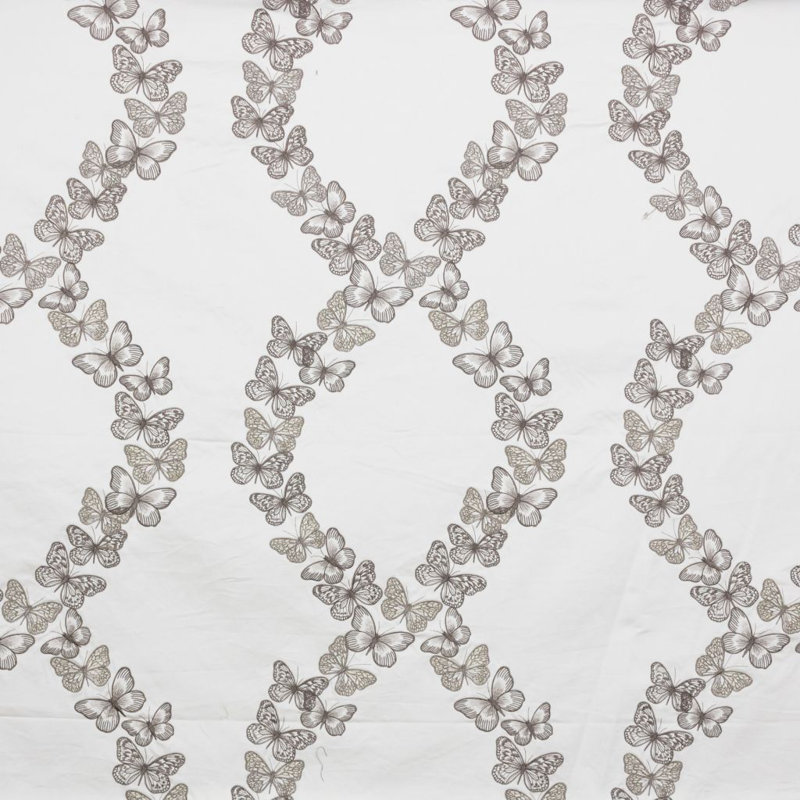 Luxe Flight of Fancy Cotton Blend Fabric, Platinum