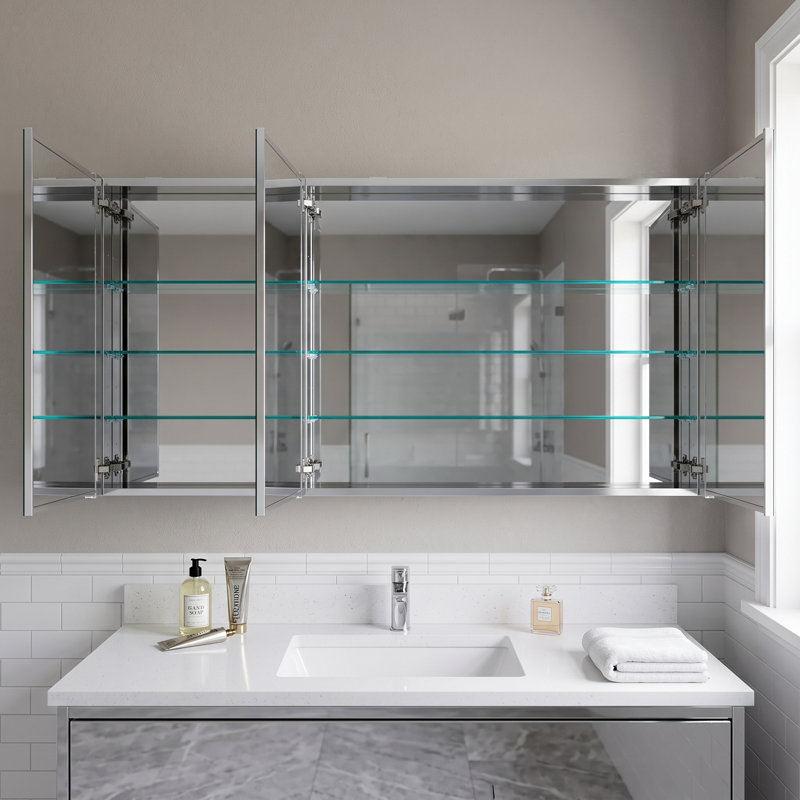 Surface and Recessed Medicine Cabinet, 60" x 30"
