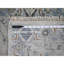 Tapis de couloir oriental blanc poudré 2 pi 6 po x 11 pi 9 po Oushak avec motifs floraux, tissage dense, noué à la main, pure laine