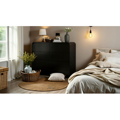 Catoe Dresser 6 Drawer Wide, Black