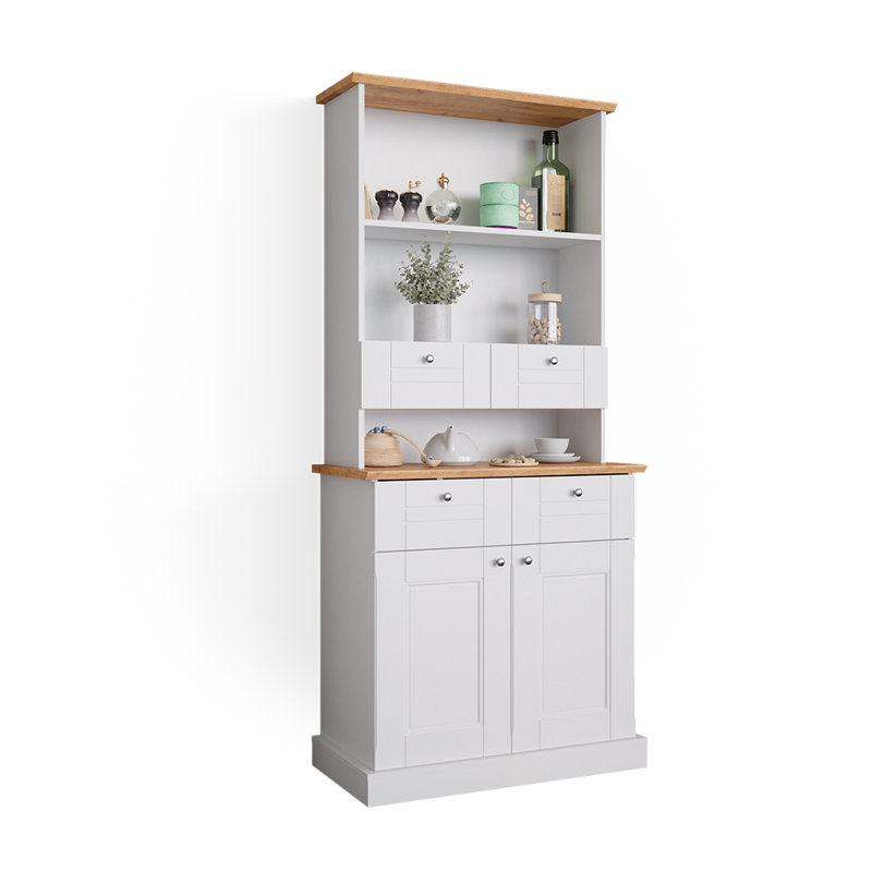 North 186.2cm Kitchen Pantry, White/Sonoma