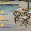 Tabouret de bar d'extérieur pivotant en aluminium avec coussin Sunbrella-170522966