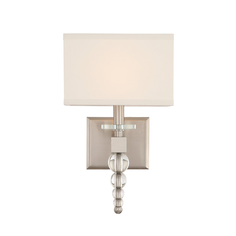 Clover 1-Light Armed Sconce, Brushed Nickel