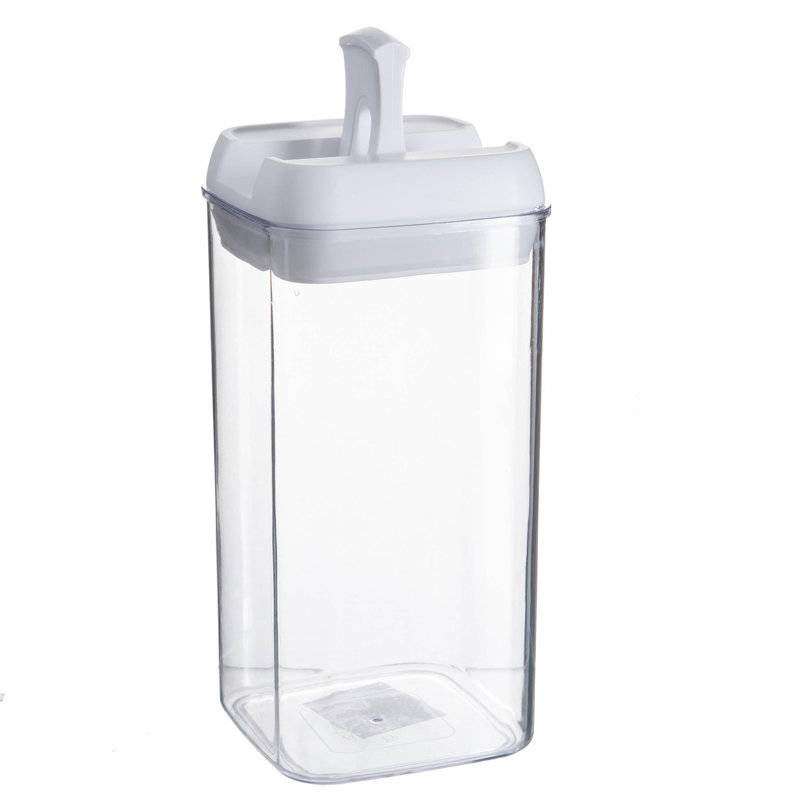 Argon Tableware - Food Storage Containers with Flip Lock Lid - Set of 3, 20.5cm H x 10cm W x 10cm D, White