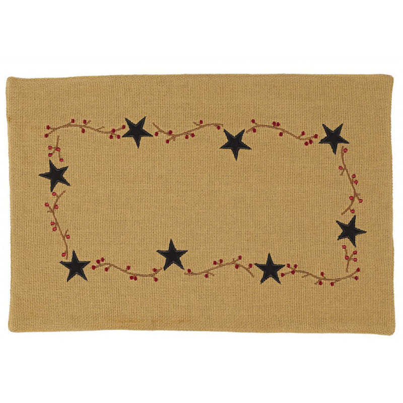 Ensemble de 4 napperons en coton et toile de jute