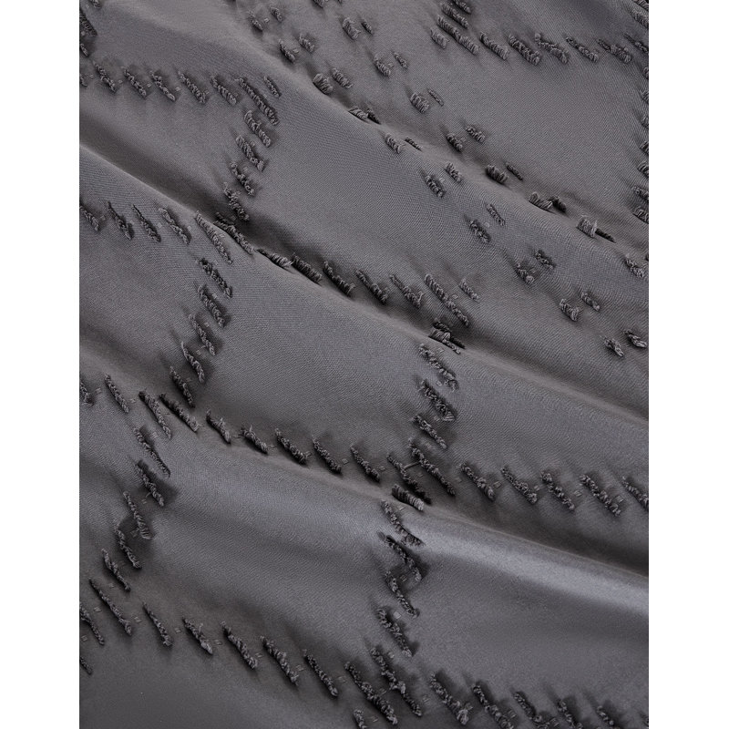 Polyester Grey Embroidery Duvet Cover, Full Duvet Cover + 2 Standard Pillowcases