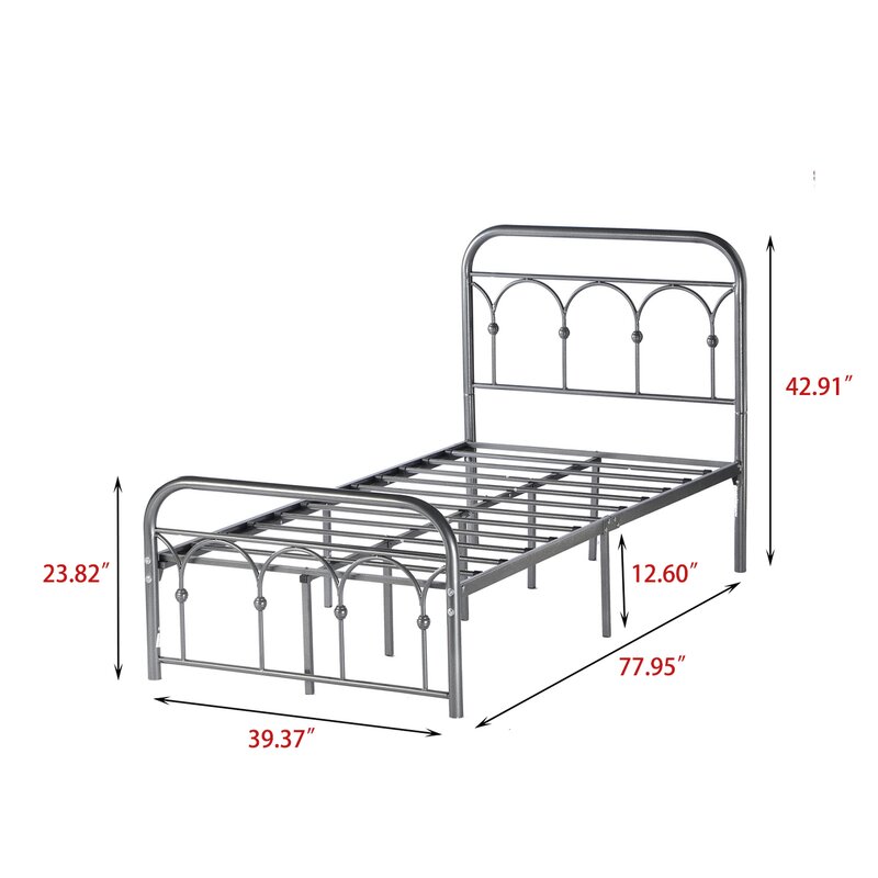 August Grove® Myhre Metal Bed & Reviews | Wayfair