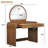 Makeup Vanity Table With Touch Screen Lighted Mirror And Drawer-1402411555