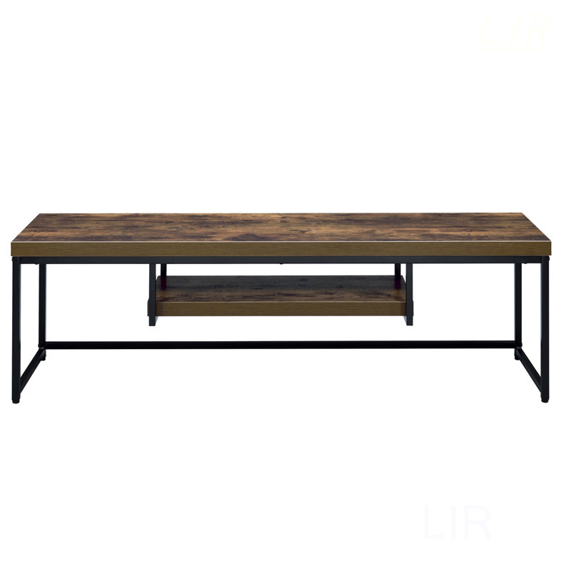 Industrial 1-Shelf TV Stand With Rustic Charm And Spacious Storage For Living Room Entertainment Areas, TV Stand