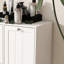 Armoire à linge double, panier à linge en bois pour salle de bain inclinable-1998059295