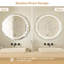 Miroir de salle de bain 30 po x 30 po à DEL avec 3 lumières à intensité variable