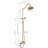 2-Spray Round Wall Bar Shower Kit With Hand Shower Dual Cross Handles Mixer Shower System Taps-113544012