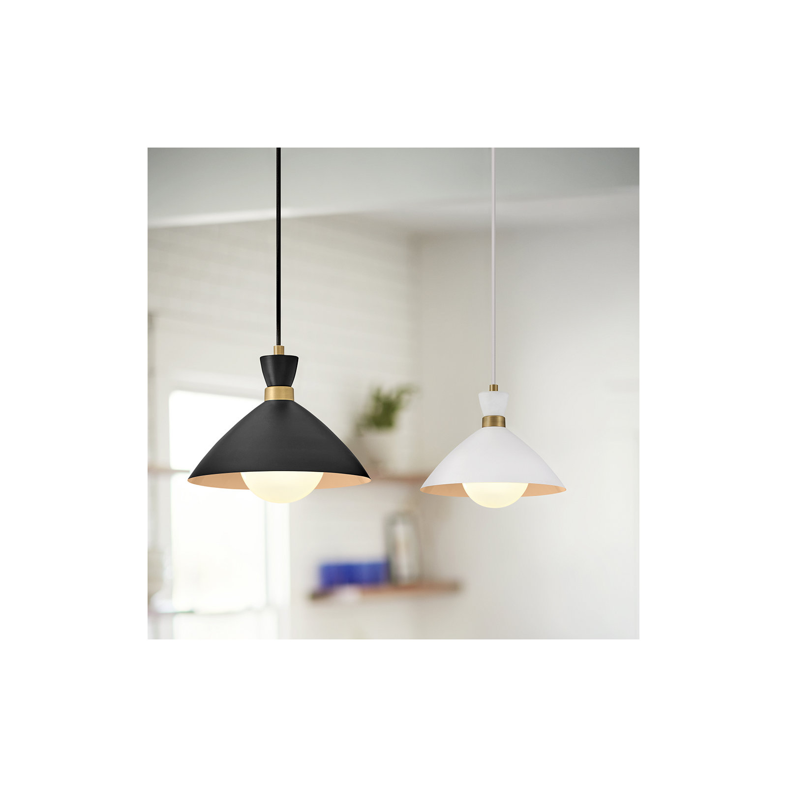 Kita Single Light Metal Dimmable Pendant, White