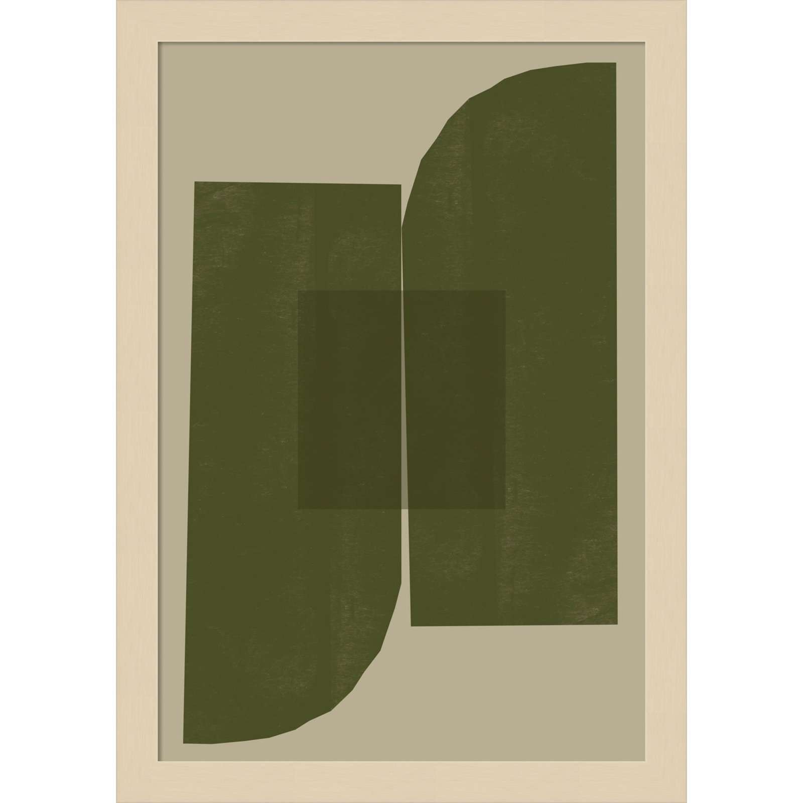 Percey "Green Composition 2" Print, Brown, 17" H x 12" W
