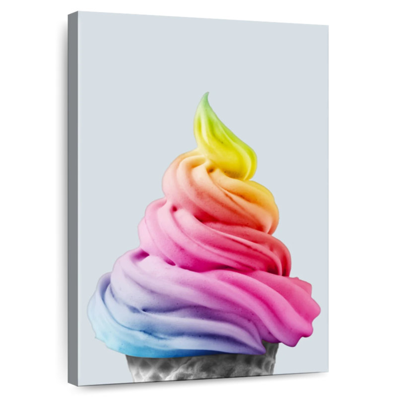 Yarlin Rainbow Ice Cream, 30" H x 20" W