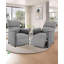 Fauteuil inclinable électrique - Fauteuil inclinable électrique réglable en tissu avec télécommande (gris)