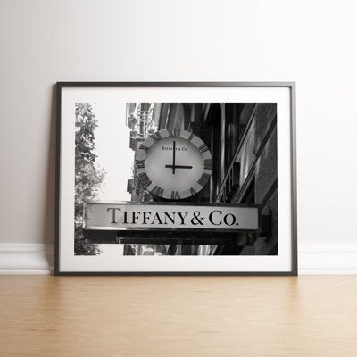 Tiffany And Co Clock Store Sign Zurich by Vouvart - Single Picture Frame Print
