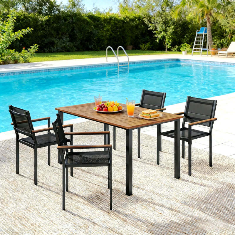 Ensemble de table et chaises de conversation, ensemble de salle à manger d'extérieur, ensemble de table et chaises de jardin