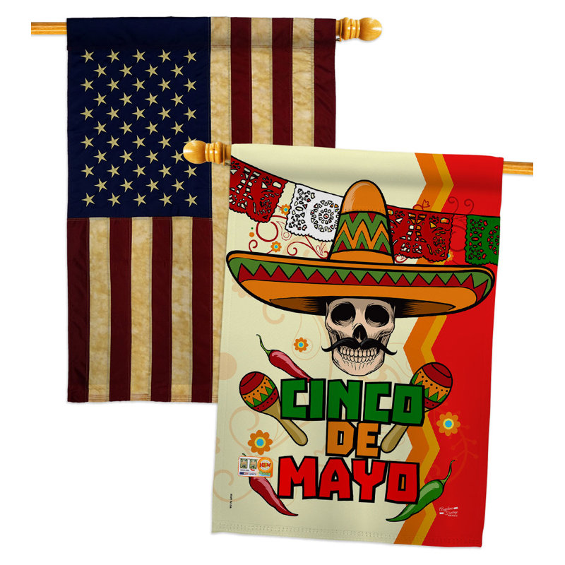 Drapeau de maison à 2 côtés en polyester / mélange de polyester 40 x 28 po