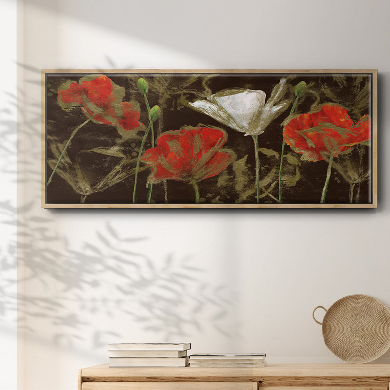 Coquelicot doré - toile encadrée, H 20 po x l 50 po