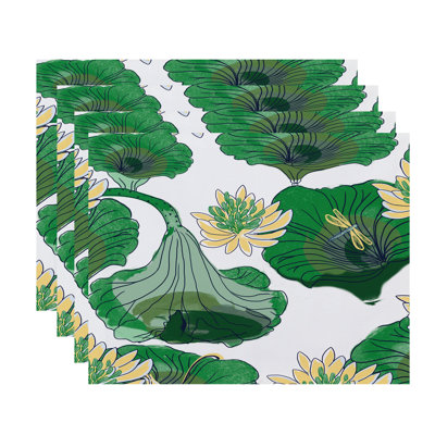 Amergin Polyester Floral Rectangle Placemat