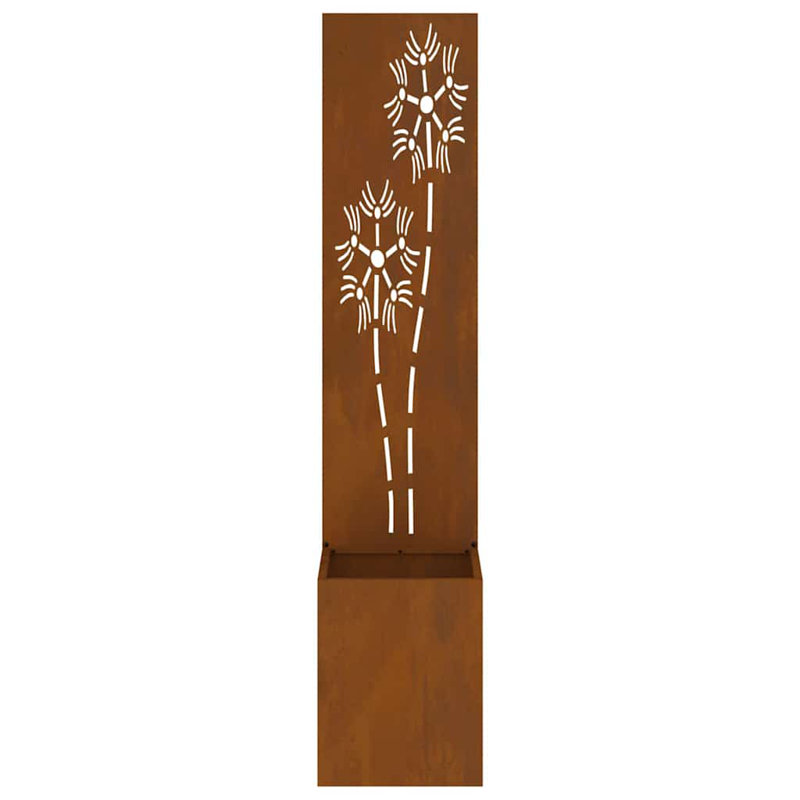 Planter Box, Rusty, 140cm H x 32cm W x 32cm D