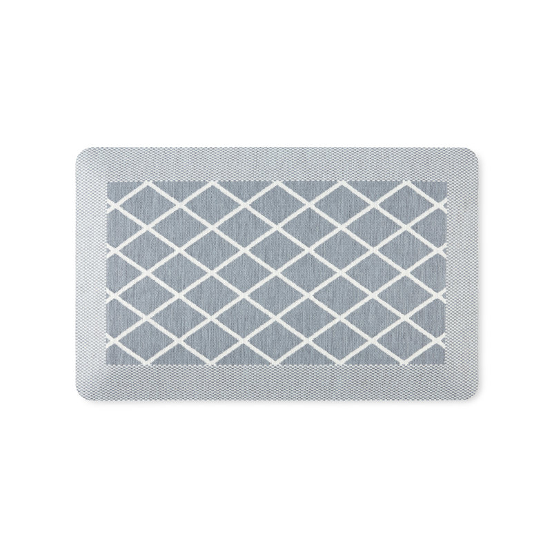 Tapis de cuisine Martha Stewart, Rectangle 1 pi 7,6 po x 2 pi 8 po, Bleu